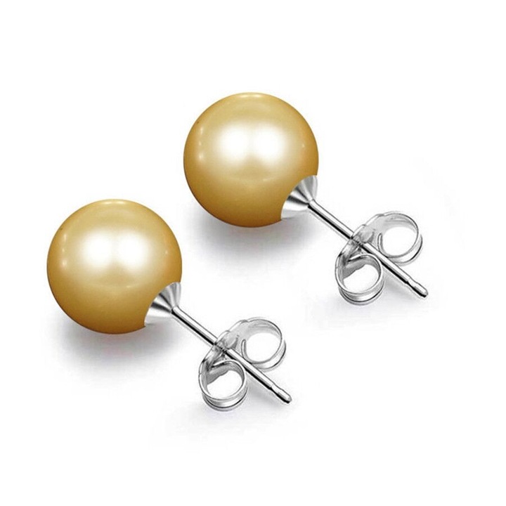7 nap, 7 ékszer - Swarovski gyöngyös fülbevaló-SZERDA - Pezsgőszín