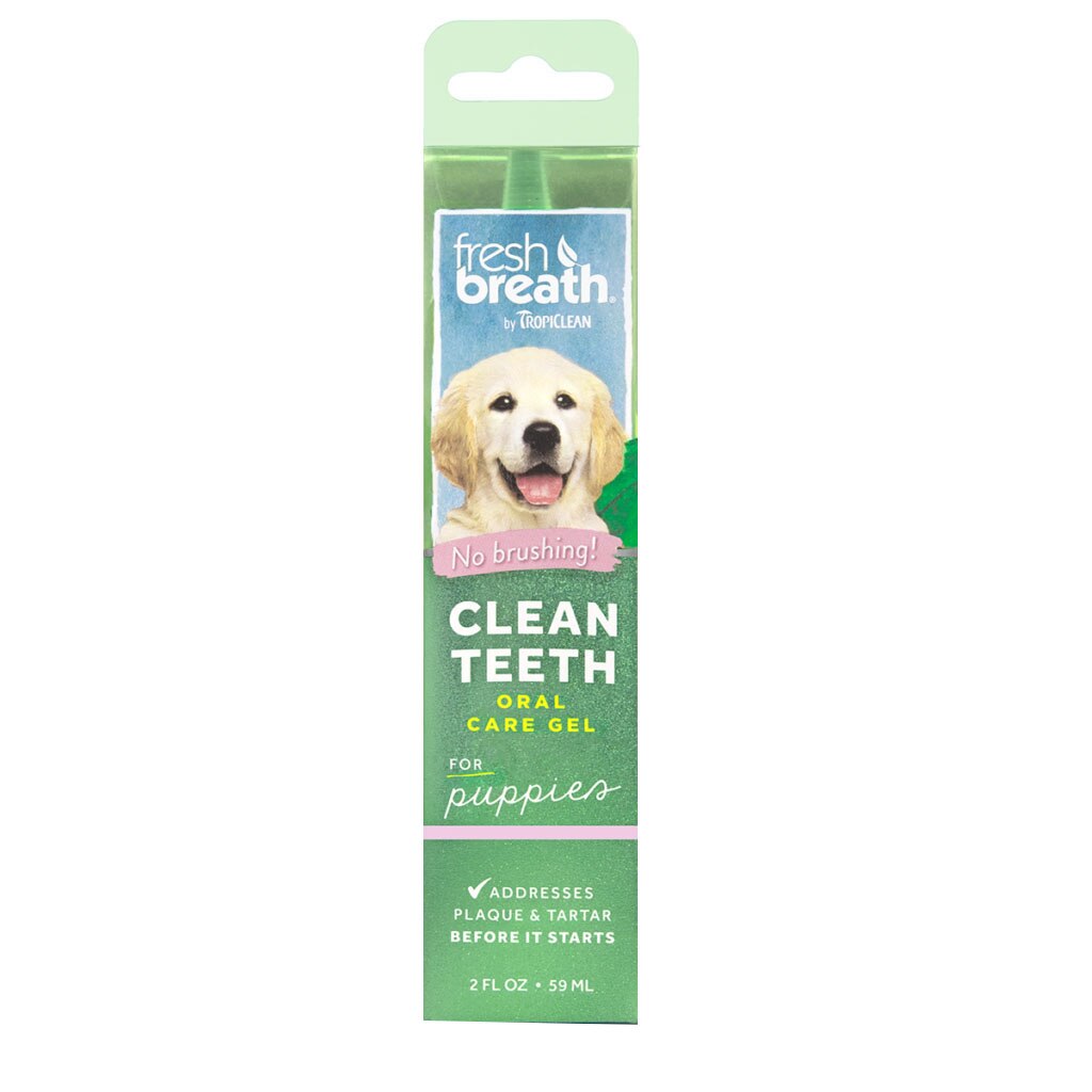 Gel dentar pentru caini Tropiclean Fresh Breath, fara periaj, pentru catelusi, 59ml