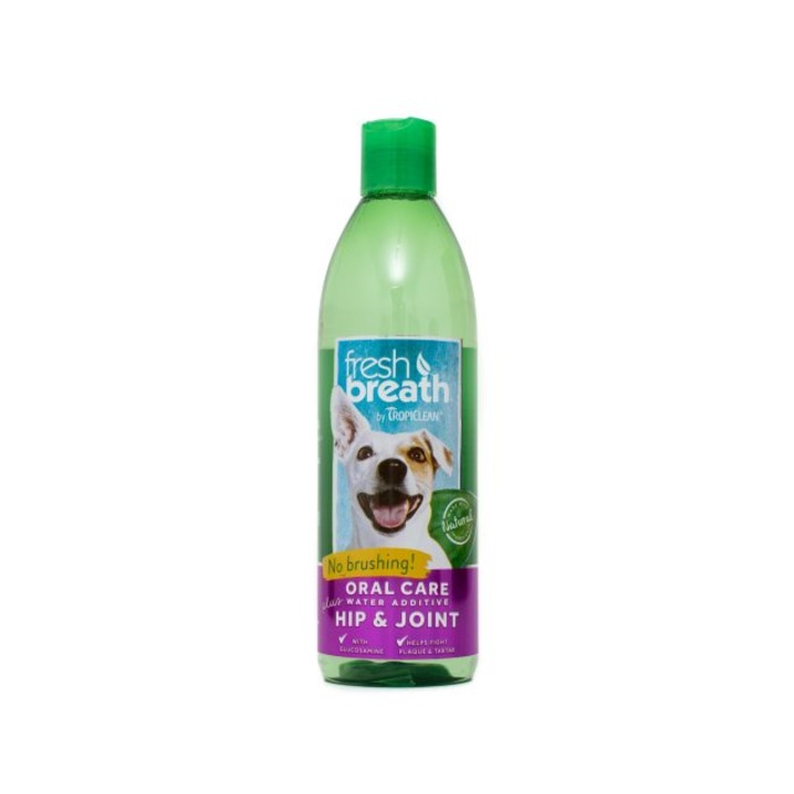 Aditiv apa pentru caini Tropiclean Fresh Breath, respiratie proaspata si articulatii sanatoase, 473ml