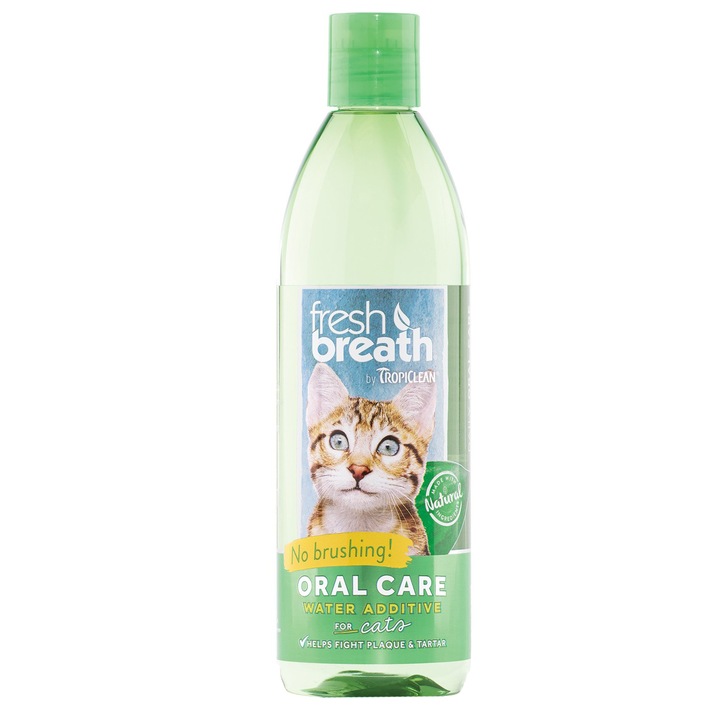 Aditiv apa pentru pisici Tropiclean Fresh Breath, respiratie proaspata, 473ml