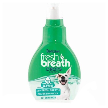 Picaturi pentru respiratie proaspata Tropiclean Fresh Breath, 65ml Picaturi pentru respiratie proaspata Tropiclean Fresh Breath, 65ml