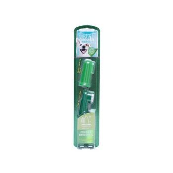 Periuta de dinti pentru caini Tropiclean Fresh Breath, degetar, 2buc Periuta de dinti pentru caini Tropiclean Fresh Breath, degetar, 2buc