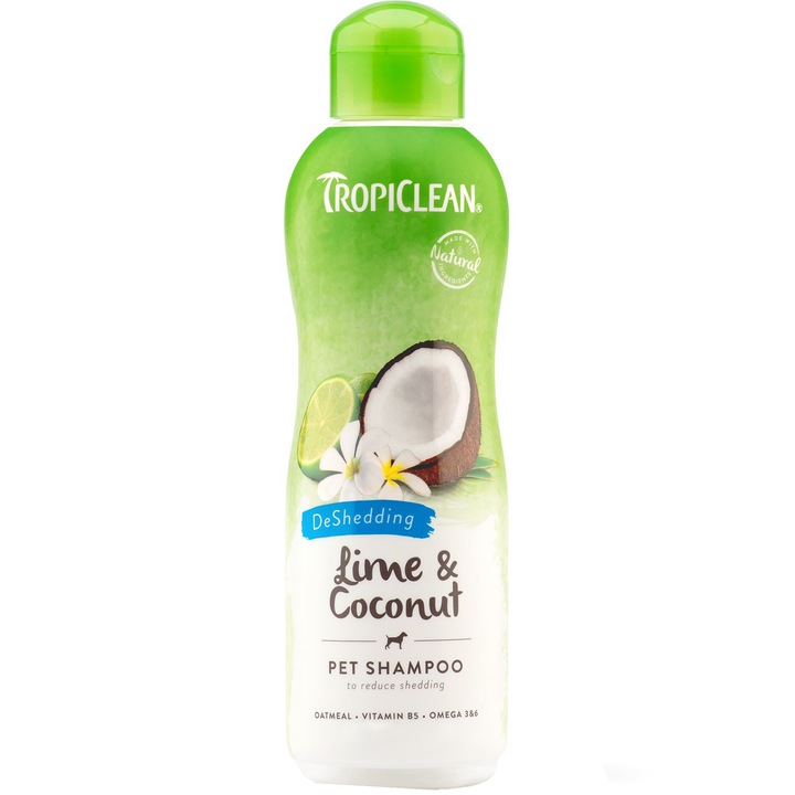 Sampon pentru caini Tropiclean Lime & Coconut, 355ml