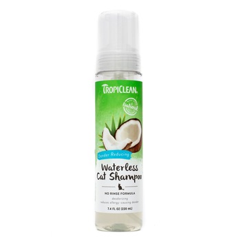Sampon uscat pentru pisici Tropiclean, contra matretii, 220ml Sampon uscat pentru pisici Tropiclean, contra matretii, 220ml