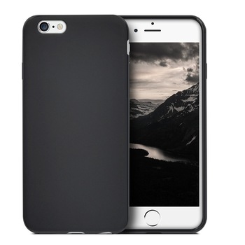 Husa iPhone 6 / iPhone 6S (4.7″) tip carcasa slim silicon mat, Negru Husa iPhone 6 / iPhone 6S (4.7″) tip carcasa slim silicon mat, Negru