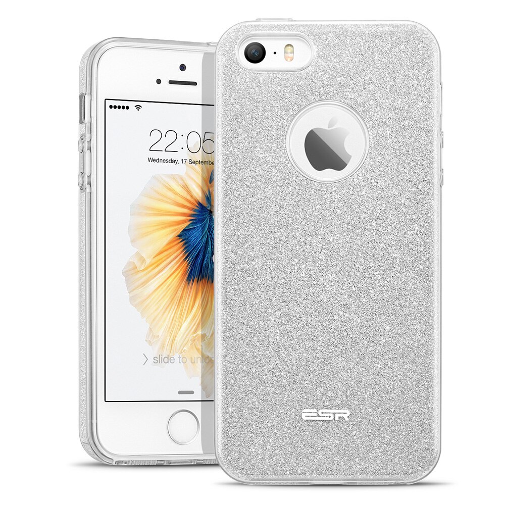 Carcasa ESR Makeup Glitter iPhone SE / 5s / 5, Maze Silver