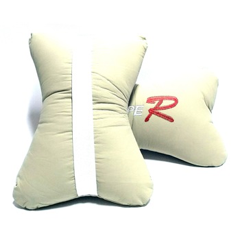 Set 2 perne tetiera auto AlMar TypeR pentru sustinere gat din piele ecologica, Bej Set 2 perne tetiera auto AlMar TypeR pentru sustinere gat din piele ecologica, Bej