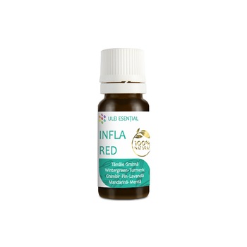 Mix sinergic de uleiuri esentiale naturale, InflaRed, cu efect antiinflamator, 10ml Mix sinergic de uleiuri esentiale naturale, InflaRed, cu efect antiinflamator, 10ml