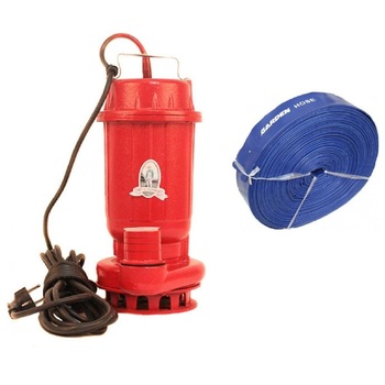 Set - Pompa Apa Murdara ( Drenaj ), Putere 1.1 Kw + Furtun 2 Toli 50 M + 1 Colier de Prindere Set - Pompa Apa Murdara ( Drenaj ), Putere 1.1 Kw + Furtun 2 Toli 50 M + 1 Colier de Prindere