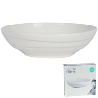 Bol din portelan, JAMIE OLIVER, castron salata/aperitiv, d 21 cm, h 6 cm, crem