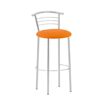 Scaun de bar MARCO Hoker, Portocaliu piele ecologica Scaun de bar MARCO Hoker, Portocaliu piele ecologica
