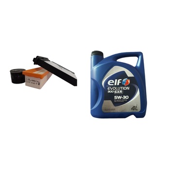 Pachet revizie 3 filtre, Dacia /Renault, plus ulei Elf 5w30, 4 L Pachet revizie 3 filtre, Dacia /Renault, plus ulei Elf 5w30, 4 L