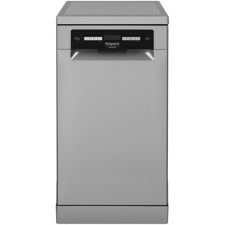 Съдомиялна машина Hotpoint HSFO3T235WCX, 10 комплекта, 9 програми, Zone Wash 3D, Клас D, 45 см, Inox