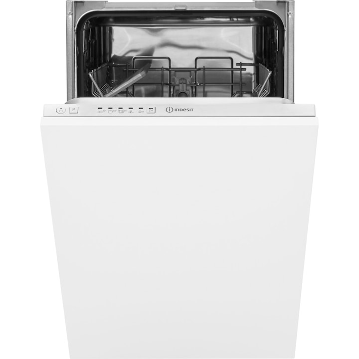 Indesit DSIE2B19 Teljesen beépíthető mosogatógép, 45cm, 10 teríték, 5 program, F energiaosztály