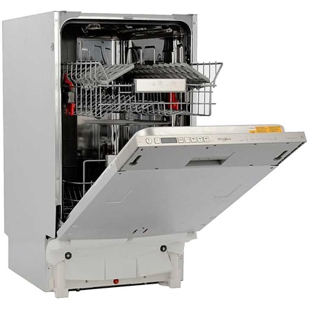 Masina de spalat vase incorporabila Whirlpool WSIO3T223PCEX, 10 seturi, 7 programe, Clasa A++, 6th Sense, Power Clean, 45 cm