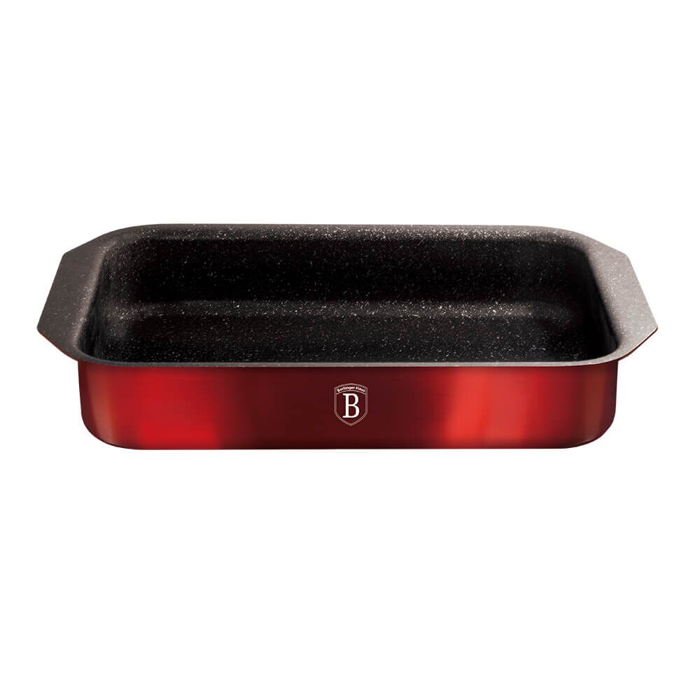 Tava pentru cuptor dreptunghiulara 35x25 cm marmorata Burgundy Metallic Line Berlinger Haus BH 1367N