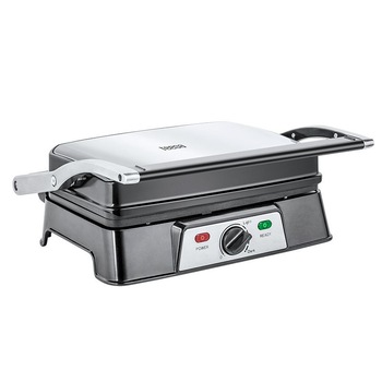 Gratar electric Teesa A42, 1500W, Termostat reglabil, Placi antiaderente, Negru/Inox Gratar electric Teesa A42, 1500W, Termostat reglabil, Placi antiaderente, Negru/Inox