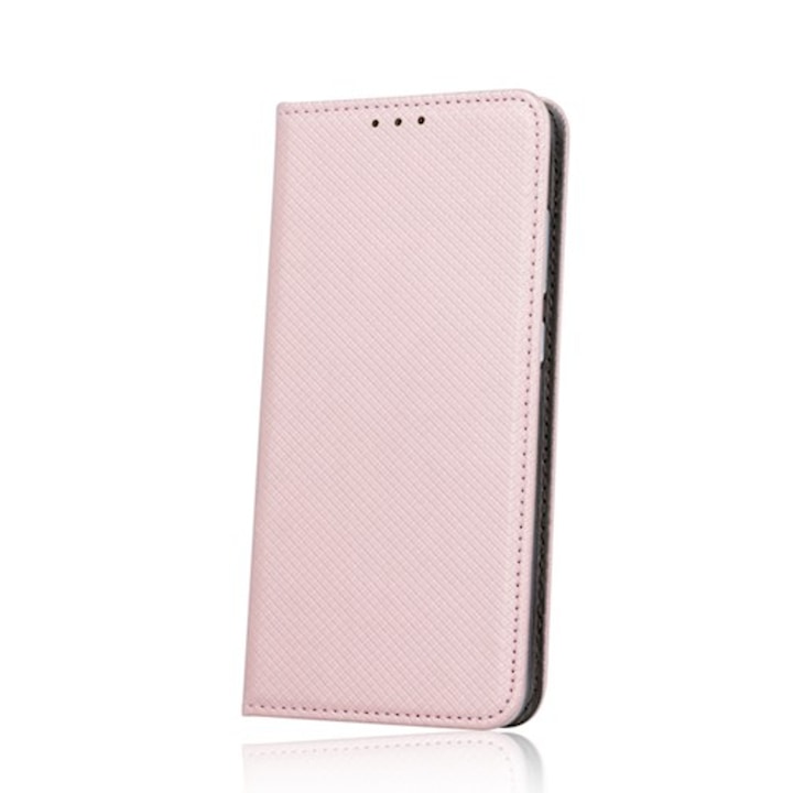 Защитен флип капак, съвместим с Samsung Galaxy A40, магнитен кейс, тип стойка, розово злато