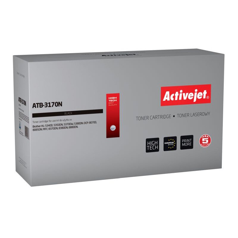Cartus toner compatibil TN-3060 TN-3170 pentru Brother, Black, 7000 pagini, Premium Activejet, Garantie 5 ani