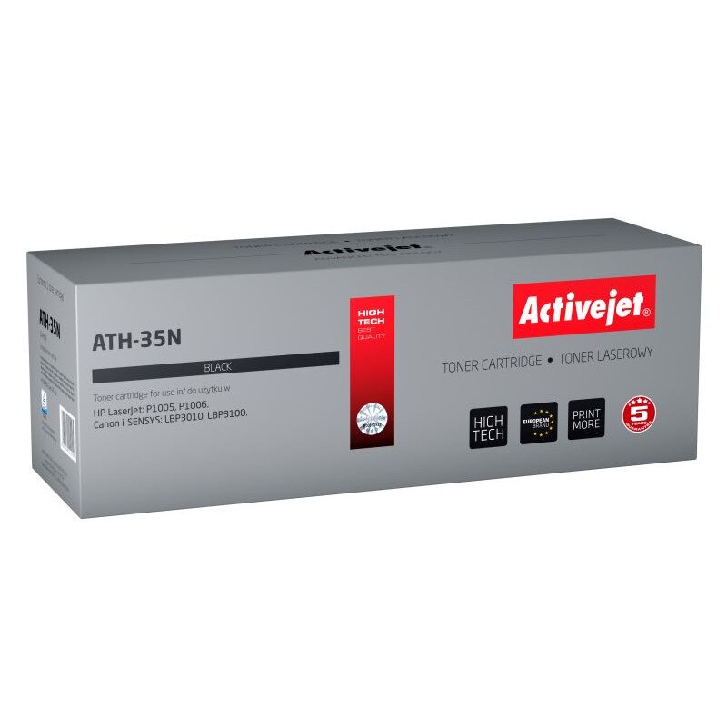Cartus toner compatibil CRG-712 Black pentru Canon, 1800 pagini, Premium Activejet, Garantie 5 ani