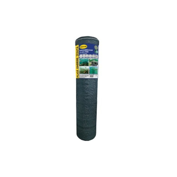 Plasa umbrire 1,5 X 50 metri, verde, 80 grame /mp, greutate 6,58 kg