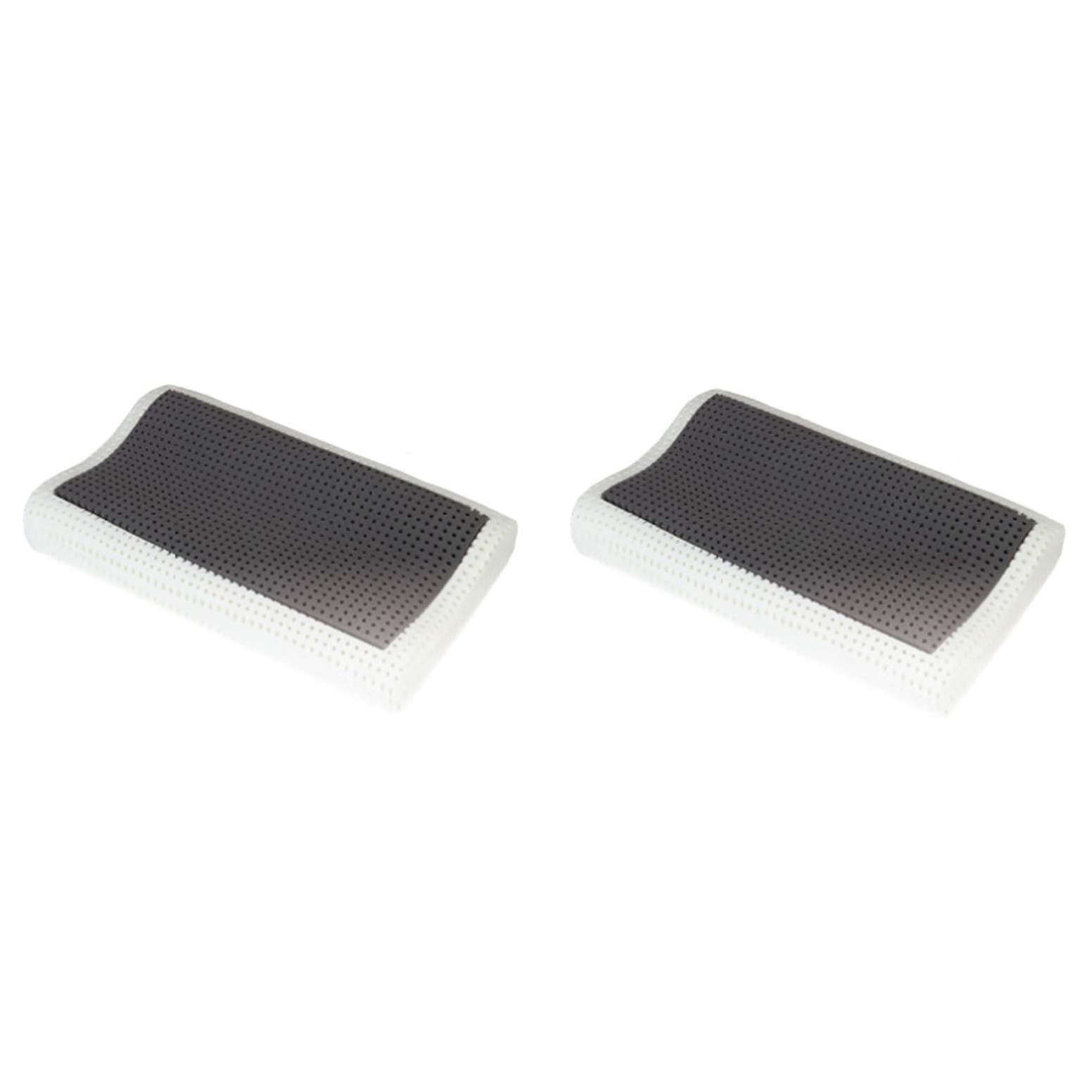 Set de 2 numar perna Mollyflex MOONTEX TERMAL GREY CERVICAL, din spuma cu memorie, 42x72 cm