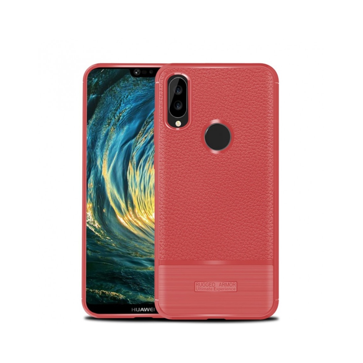 Carcasa protectie spate din gel TPU pentru Huawei P20 Lite, rosie