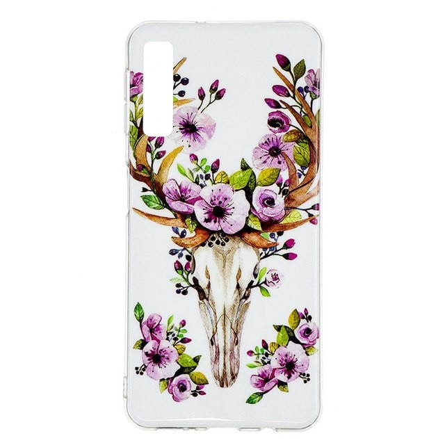 Carcasa Husa Samsung Galaxy A7 2018 Model Flower Crown, Fosforescenta, Antisoc, Viceversa