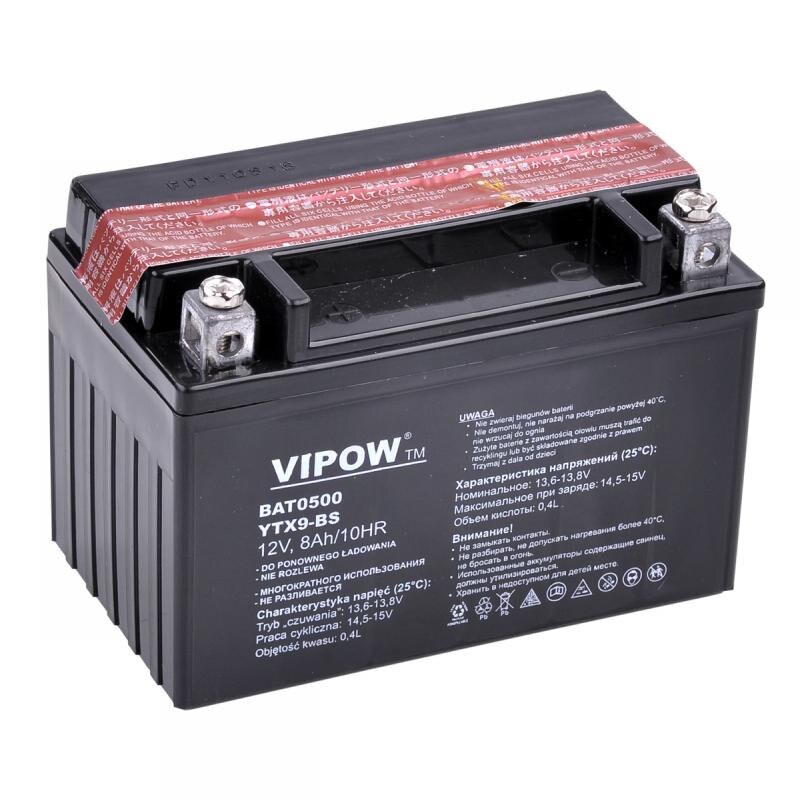 Acumulator moto T00, Vipow 12V 8AH