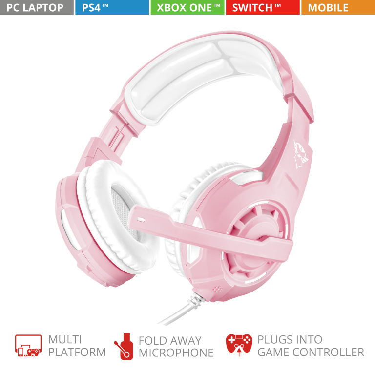 Trust Gxt 310p Radius Gaming Headset Pink Emag Ro