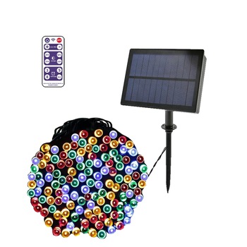 Instalatie de exterior Zolia™ cu 300 LED-uri multicolor, cu incarcare solara, 320cm, cu 8 jocuri de lumini si telecomanda cu functii multiple Instalatie de exterior Zolia™ cu 300 LED-uri multicolor, cu incarcare solara, 320cm, cu 8 jocuri de lumini si telecomanda cu functii multiple