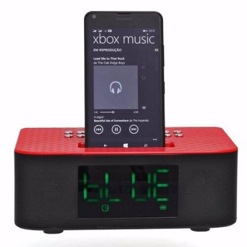 Boxa Wireless,ceas cu alarma, radio, wster,1530BT, TF/SD card USB, bluetooth,MP3, 1530BT, rosu