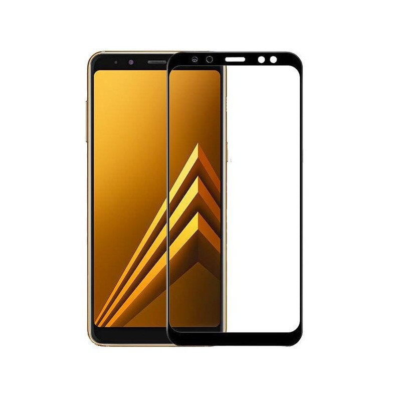 Folie Samsung A6 2018 din sticla curbata 3D (acopera tot ecranul Full Cover), Neagra