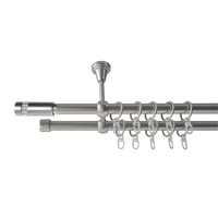 galerie metalica 300 cm pentru perdele cu prindere in tavan dubla model tub briliant grosime 19 mm inox kit complet imagen 11_0_
0