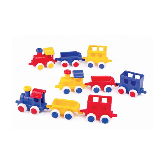 Set tren pentru copii Vikingtoys 1173-M5, Multicolor, 3 modele set, 27 cm