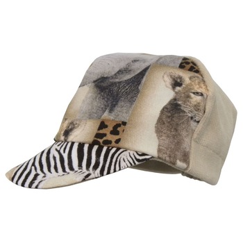 Sapca Piticot S135 din raiat si cu print safari, Bej, 50 cm Sapca Piticot S135 din raiat si cu print safari, Bej, 50 cm