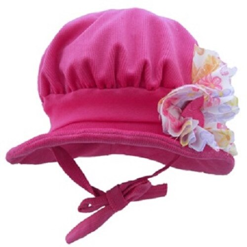 Palarie Piticot PL213 din raiat cu floare, Ciclamen