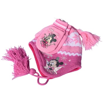 Set Minnie Mouse roz cu manusi si caciula copii iarna, polar in interior model norvegian, 1an+ Set Minnie Mouse roz cu manusi si caciula copii iarna, polar in interior model norvegian, 1an+