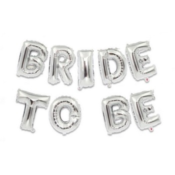 Balon Folie, Bride To Be, Argintiu, 40 cm Balon Folie, Bride To Be, Argintiu, 40 cm