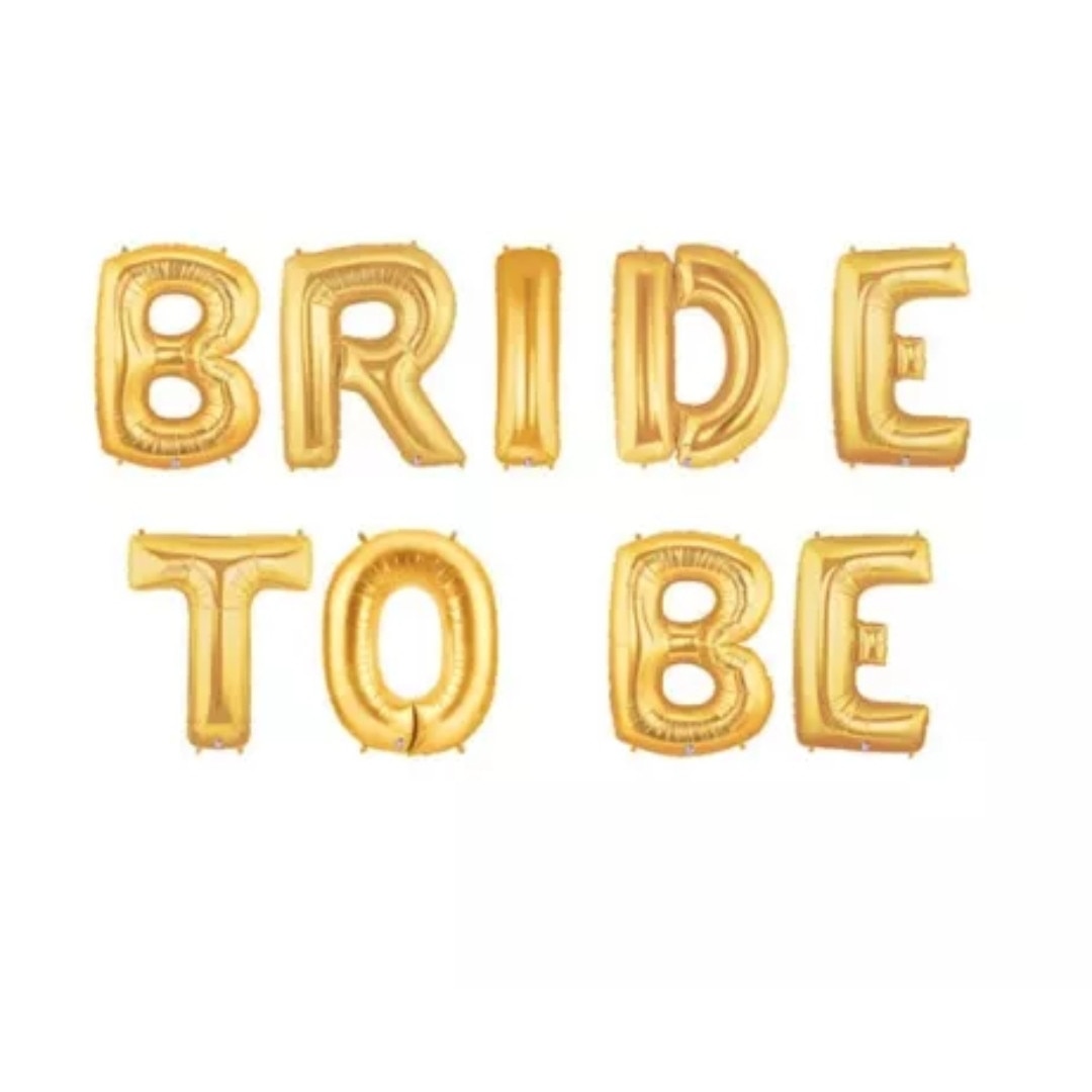 Balon Folie, Bride To Be, Auriu, 40 cm