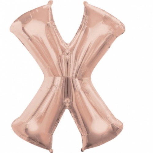 Balon Folie Litera X, Rose Gold, 41 cm