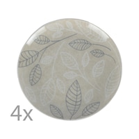 farfurii desert set de 4 ceramica 4 x farfurie prajituratort model frunze roseamptulipani leaves d 19 cm imagen 48_1_
0