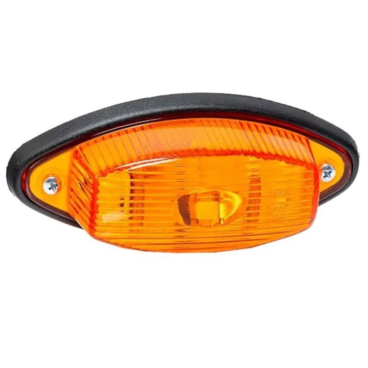 Lampa obrysa Pomarancie POLCAR, 1 functie, 12V/24V, 10x4,5x3cm, set cu 2 cabluri 2x0,75mm