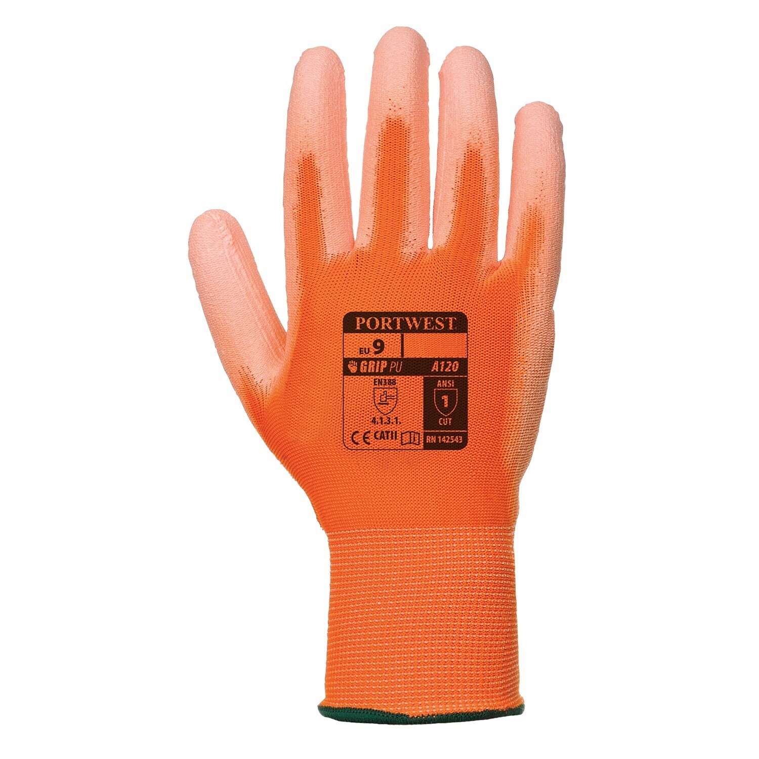 Manusi PU Palm, SafetyZone, Portocaliu, XL