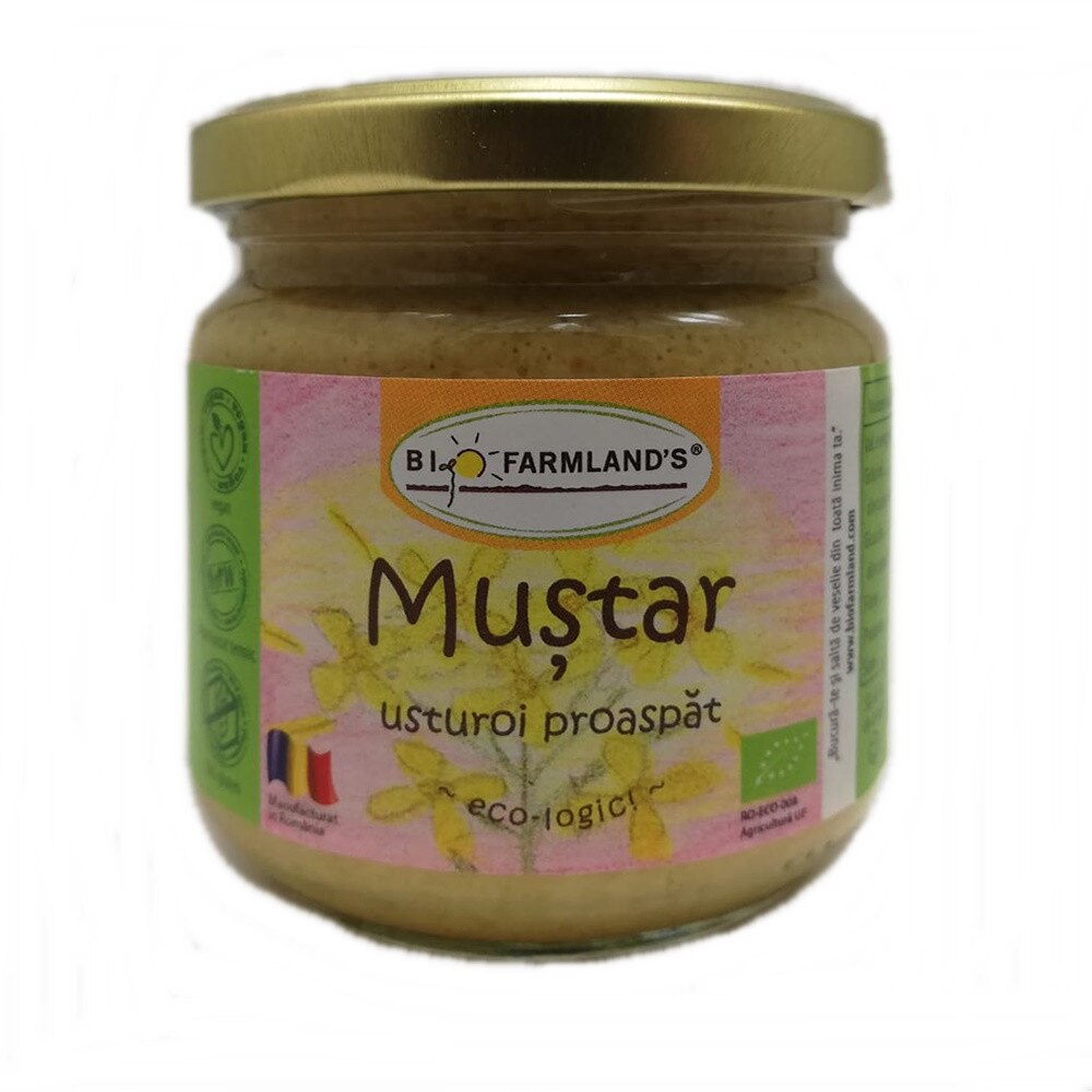 Mustar cu Usturoi 195g Bio/ECO, RAW, VEGAN Biofarmalnd
