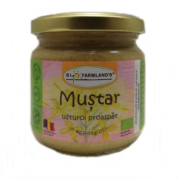 Mustar cu Usturoi 195g Bio/ECO, RAW, VEGAN Biofarmalnd Mustar cu Usturoi 195g Bio/ECO, RAW, VEGAN Biofarmalnd