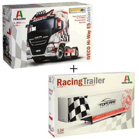 Kit Modello Camion Iveco Hi-Way E5 Abarth Italeri Scala 1:24 - Show Truck Da Assemblare, 25.4 Cm