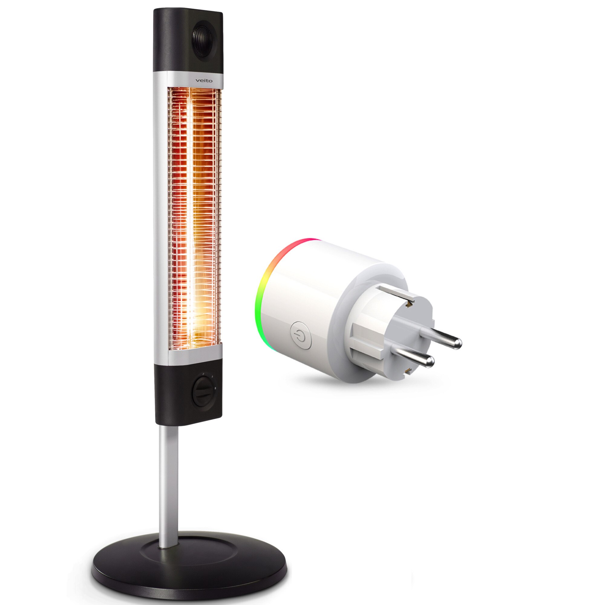 Pachet Incalzitor Veito CH1800XE 1,7kW si Priza inteligenta Qsmart 16A 3840W