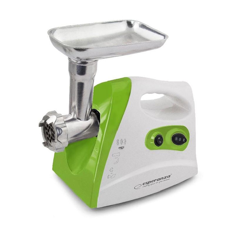 Masina de tocat Esperanza G-12, 600W, Cutit inox, Alb/Verde