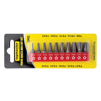 Set 10 biti Torx 1/4 , ts 8-50 , Topmaster Set 10 biti Torx 1/4 , ts 8-50 , Topmaster